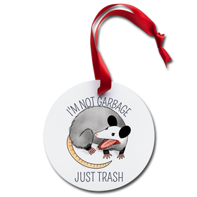 Funny Not Garbage Just Trash Opossum Holiday Ornament