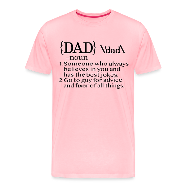 Dad Definition Men's Premium T-Shirt - pink