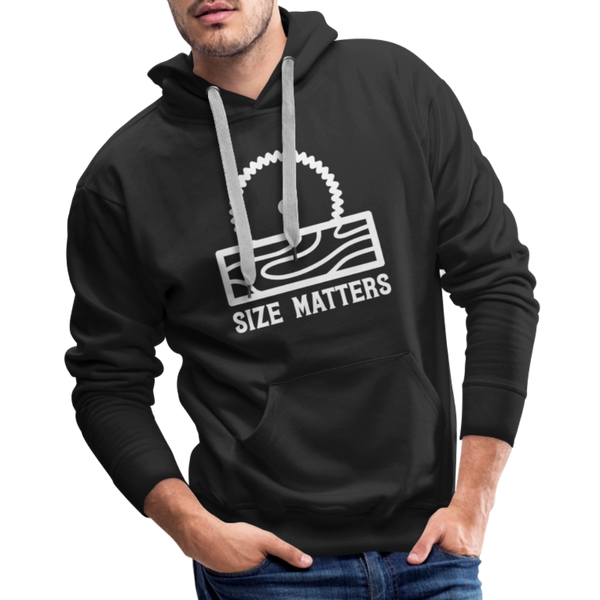 Size Matters Saw Funny Men’s Premium Hoodie - black