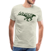 Gangsta Raptor Dinosaur Men's Premium T-Shirt - heather oatmeal