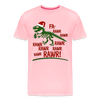 Dinosaur Fa-Rawr Rawr T-Rex in Santa Hat Christmas Men's Premium T-Shirt - pink