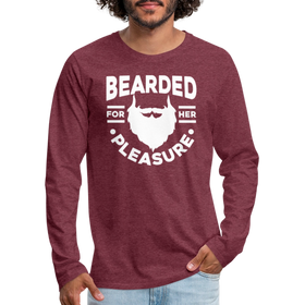 Bearded for Her Pleasure Funny Men's Premium Long Sleeve T-Shirt