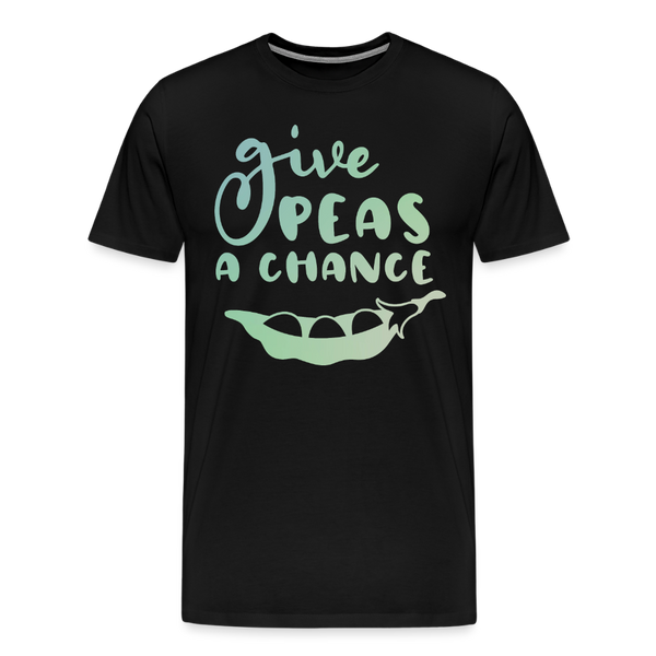 Give Peas a Chance Pun Men's Premium T-Shirt - black