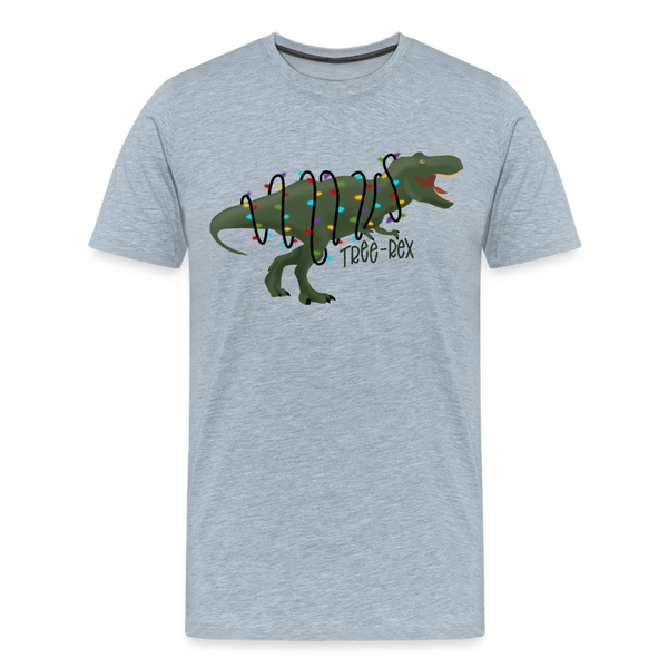 Tree-Rex Dinosaur Christmas Men's Premium T-Shirt - heather ice blue