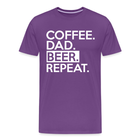 Coffee. Dad. Beer, Repeat. Funny Men's Premium T-Shirt