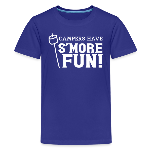 Camper's Have S'More Fun! Funny Camping Kids' Premium T-Shirt - royal blue