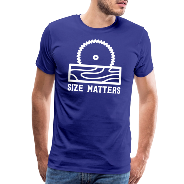 Size Matters Saw Funny Men's Premium T-Shirt - royal blue