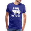 I Rub My Meat BBQ Cow Men's Premium T-Shirt