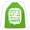 Forgive Me Parking Camper Funny Cotton Drawstring Bag