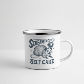 Screaming is Self Care Possum Funny Camper Mug
