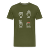 Rock, Paper, Scissors, Table Saw Funny Men's Premium T-Shirt - olive green