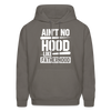 Ain't No Hood Like Fatherhood Funny Father's Day Men's Hoodie - asphalt gray