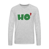 Ho to the Third Power Men's Premium Long Sleeve T-Shirt - heather gray