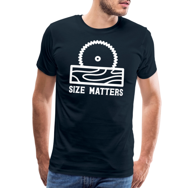 Size Matters Saw Funny Men's Premium T-Shirt - deep navy
