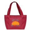 Isn't Life SpecTacolar?!? Funny Taco Food Pun Lunch Bag - red