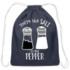 You're the Salt to my Pepper Funny Love Cotton Drawstring Bag - navy