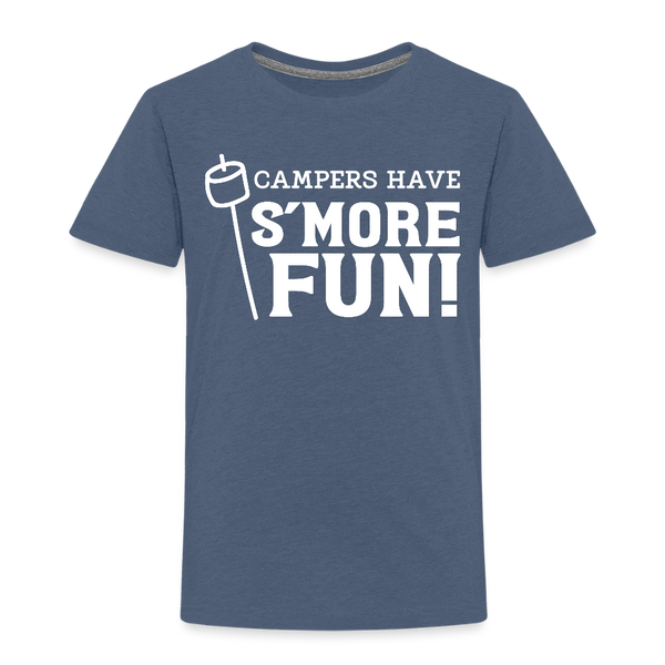 Camper's Have S'More Fun! Funny Camping Toddler Premium T-Shirt - heather blue