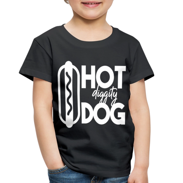 Hot Diggity Dog Funny Grilling Toddler Premium T-Shirt - black