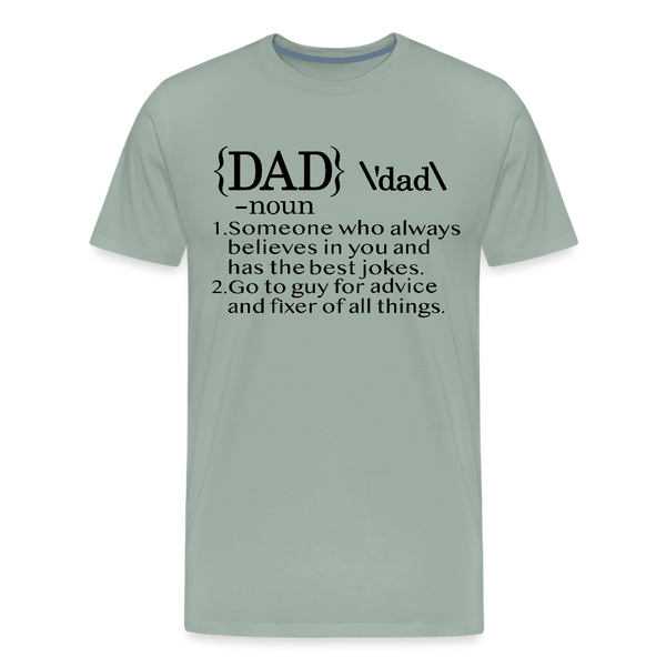 Dad Definition Men's Premium T-Shirt - steel green