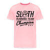 Sloth Running Team Champion Men's Premium T-Shirt - pink