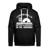 I Love the Smell of Coffee & Sawdust in the Morning Men’s Premium Hoodie - charcoal grey