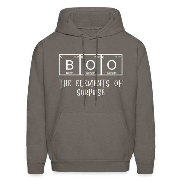 Boo the Element of Surprise Dad Jokes Halloween Men's Hoodie - asphalt gray