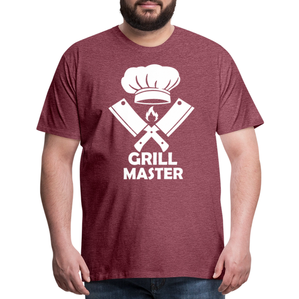 Grill Master BBQ Men's Premium T-Shirt - heather burgundy