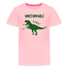 Unstoppable T-Rex Dinosaur Kids' Premium T-Shirt - pink