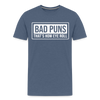 Bad Puns That's How I Roll Premium T-Shirt - heather blue