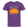 Isn't Life SpecTacolar?!? Funny Taco Food Pun Kids' Premium T-Shirt - purple