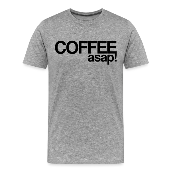 Funny Coffee ASAP! Men's Premium T-Shirt - heather gray