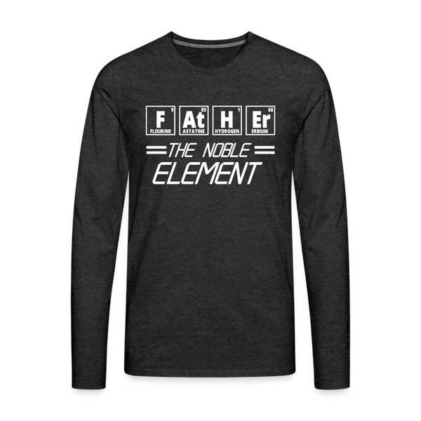 FATHER The Noble Element Periodic Elements Men's Premium Long Sleeve T-Shirt - charcoal grey