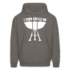 I Turn Grills On Funny BBQ Grilling Men's Hoodie - asphalt gray