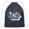 One Fly Dad Fly Fishing Cotton Drawstring Bag - navy
