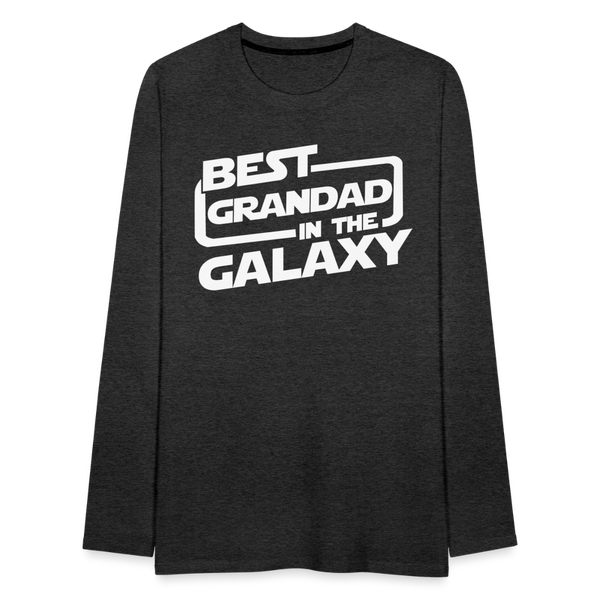 Best Grandad In The Galaxy Men's Premium Long Sleeve T-Shirt - charcoal grey