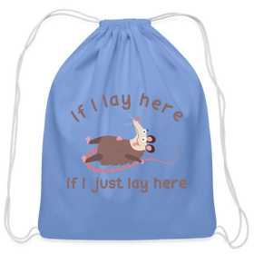 If I Lay Here If I Just Lay Here Opossum Cotton Drawstring Bag