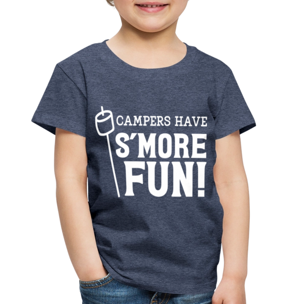 Camper's Have S'More Fun! Funny Camping Toddler Premium T-Shirt - heather blue