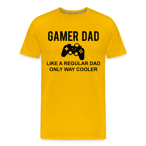 Gamer Dad Like a Regular Dad Only Way Cooler Men's Premium T-Shirt - sun yellow