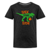 Trick Rawr Treat Dinosaur Halloween Kids' Premium T-Shirt - charcoal grey