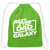 Best Step Dad in the Galaxy Cotton Drawstring Bag - clover