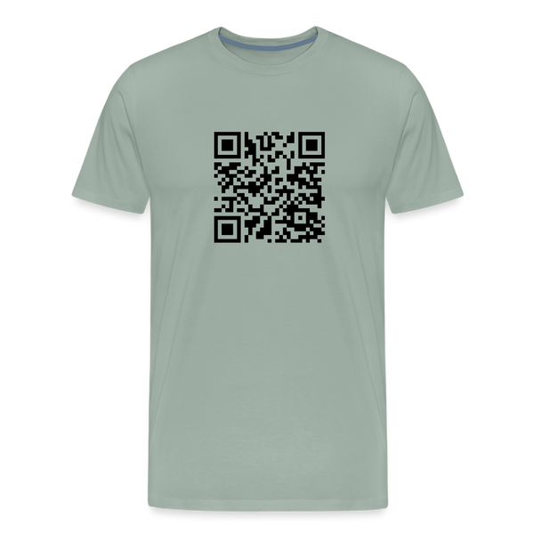 Rick Astley - Rick Roll QR Code Men's Premium T-Shirt - steel green