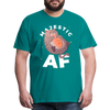 Cat Majestic AF Funny Men's Premium T-Shirt - teal