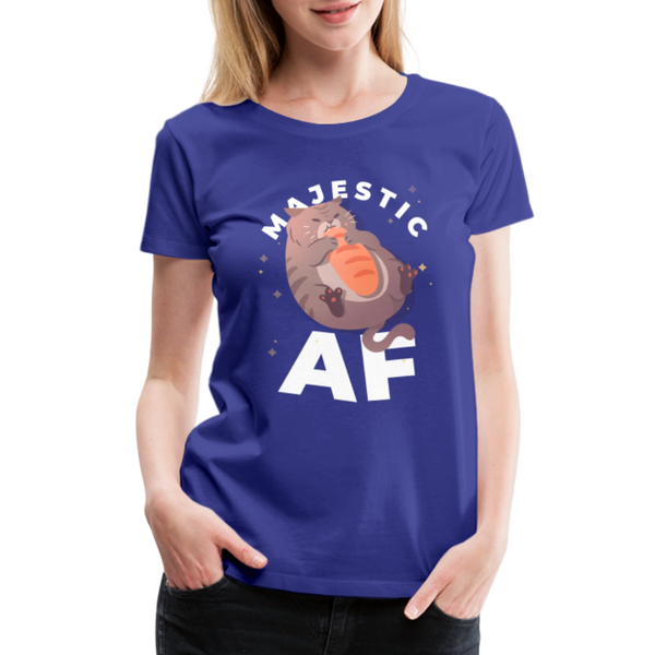 Cat Majestic AF Funny Women’s Premium T-Shirt - royal blue