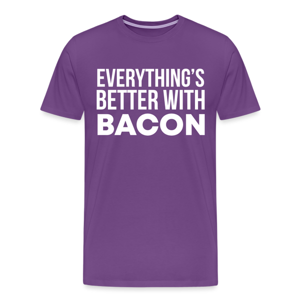 Everythings's Better with Bacon Men's Premium T-Shirt - purple