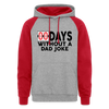 00 Days Without a Dad Joke Colorblock Hoodie
