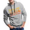I'm the Dad First I Light the Fire Then I Grill the Things BBQ Men’s Premium Hoodie - heather grey