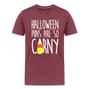 Halloween Puns are so Corny Men's Premium T-Shirt - heather burgundy