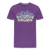 All of the Good Science Puns ARGON Nerd Men's Premium T-Shirt - purple