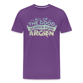 All of the Good Science Puns ARGON Nerd Men's Premium T-Shirt