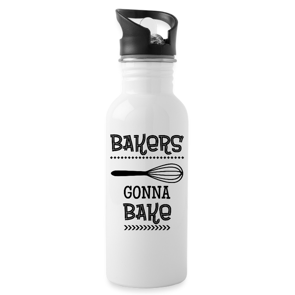 Bakers Gonna Bake Funny Cooking Water Bottle - white